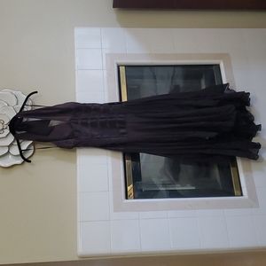 BCBG Brown Chiffon and Satin dress